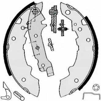 Колодки гальмівні барабанні RENAULT R14 R15 R18 -86 -ua LPR 04471