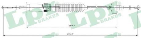 Трос зчеплення VOLKSWAGEN GOLF III (З АВТОМАТИЧНИМ РЕГУЛЮВАННЯМ) -ua LPR C0266C