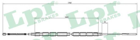Трос ручного гальма SKODA FAVORIT (781)SKODA FAVORIT FORMAN (785)SKODA FAVORIT ПИКАП (787)SKODA FELICIA -ua LPR C0657B