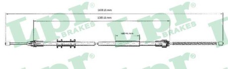 Трос ручного гальма ЗЗАДУ ПРАВОРУЧ RENAULT; NISSAN KANGOO I 1.5 DCI 05.2000 - 12.2007; KANGOO I 1.9 DI -ua LPR C0700B