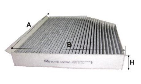 Фільтр салону вугільний M-FILTER K9070C