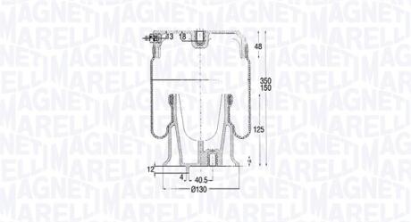 Пневмоподушка резинометаллическая MAGNETI MARELLI 204241CFG