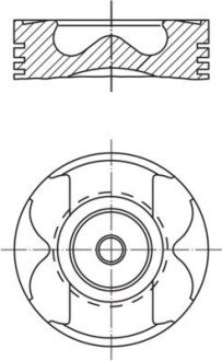 Поршень с кольцами RENAULT/NISSAN/OPEL/MB 80,50 R9M 1,6TDI 11- (выр-во MAHLE) MAHLE / KNECHT 021 PI 00125 002