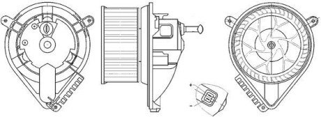 Моторчик пички MB Sprinter/VW LT 96-06 MAHLE UA63 MAHLE / KNECHT AB 271 000S