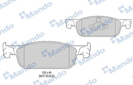 Комплект гальмівних колодок MANDO MBF015302