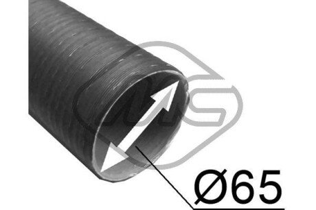 Шланг обогревателя 65x500 универсальный Metalcaucho 02211