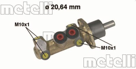 Цилиндр тормозной главный D=20.64 FIAT PUNTO (176_) 09/93-09/99 / FIAT PUNTO CONVERTIBLE (176_) 04/9 Metelli 05-0044