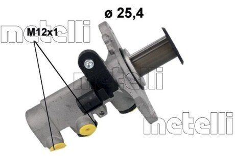Циліндр гальмівний (головний) Audi A3/Skoda Octavia/Kodiaq/VW Golf/Passat/Tiguan 12- (d=25.4mm) UA63 Metelli 05-1251