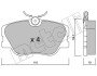 Комплект тормозных колодок (дисковых).) Metelli 22-0061-0 (фото 1)