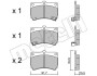 Колодки гальмівні (передні) Kia Rio 00-05/Mazda 323 89-98/121 II 90-96 UA63 Metelli 22-0196-0 (фото 2)