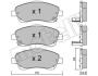 Колодки гальмівні (передні) Toyota Avensis 03-08/Corolla Verso 04-09 UA63 Metelli 22-0450-0 (фото 9)