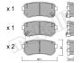 Колодки гальмивни (задни) Hyundai Accent/i30 05-12/Kia Cee&#039;d/Rio/Sportage 04- UA63 Metelli 22-0725-0 (фото 13)