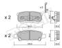 Колодки гальмівні (задні) Mitsubishi Outlander/Lancer 03-/Jeep Compass/Patriot/Dodge Avenger 06 UA63 Metelli 22-0737-0 (фото 10)