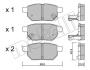 Колодки гальмивни (задни) Toyota Corolla/Auris 06-14/IQ/Urban Cruiser 09-15/Prius 12-/Yaris 05- UA63 Metelli 22-0746-0 (фото 10)