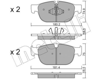Комплект тормозных колодок (дисковых).) Metelli 22-1120-0