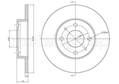 Диск тормозной Metelli 23-0232C
