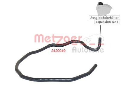 Фото патрубок системи охолодження гумовий METZGER 2420049 Патрубок системи охолодження гумовий METZGER 2420049