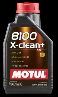 Масло моторное 8100 X-clean+ 5W-30 1л MOTUL 106376