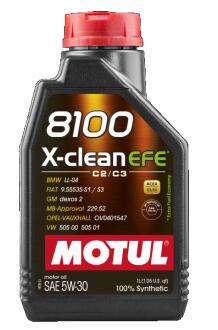 Олива моторна 8100 X-clean EFE 5W-30 1л MOTUL 109470