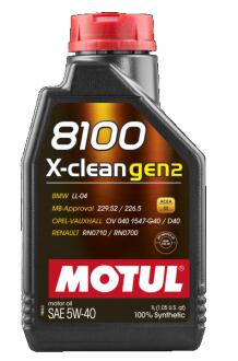 Олива моторна 8100 X-clean gen2 5W-40 1л MOTUL 109761