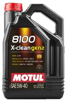 Олива моторна 8100 X-clean gen2 5W-40 5л MOTUL 109762