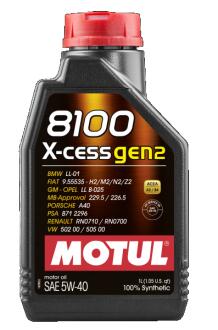 Олива моторна 8100 X-cess gen2 5W-40 1л MOTUL 109774
