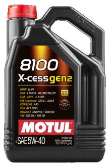 Олива моторна 8100 X-cess gen2 5W-40 5л MOTUL 109776