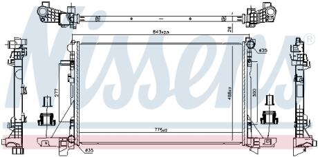 Радіатор охолоджування NISSENS 606411