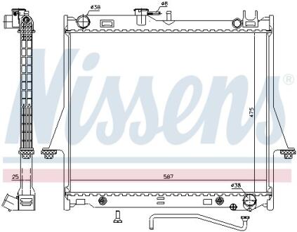 Радіатор охолоджування NISSENS 60854
