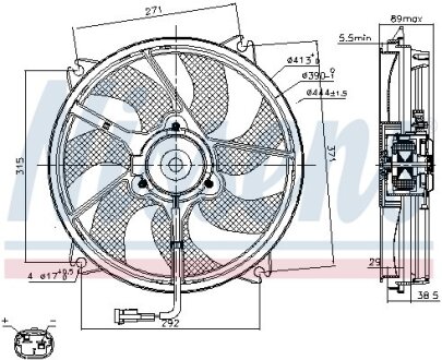 Вентилятор радіатора NISSENS 85606
