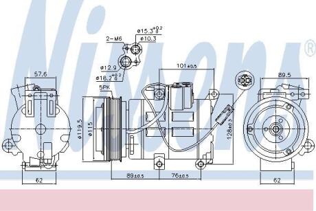 Компресор кондиціонера NISSENS 890315