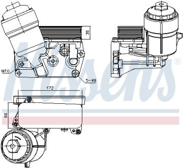 Радіатор масляний з корпусом масляного фільтра NISSENS 91310