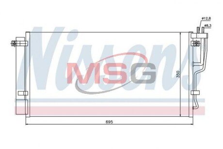Конденсер кондиционера NISSENS 94992