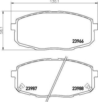 Колодки гальмівні дискові передние Hyundai i30/Kia Ceed 1.4, 1.6, 2.0 (07-) NISSHINBO NP6023