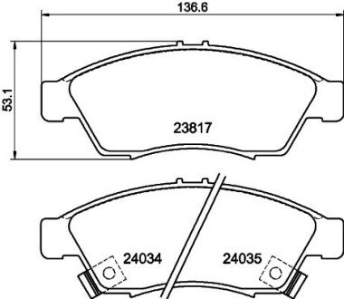 Колодки тормозные дисковые передние Suzuki Leana 1.4 1.6 (02-06) NISSHINBO NP9013