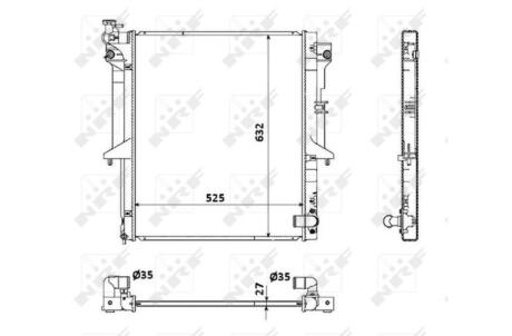 Радіатор охолодження NRF 53908