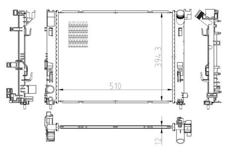 Радиатор охлаждения Nissan Micra 09-1.5 16- (opt-om) NRF 550038