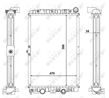 Радіатор охолодження VW Parati III 1.8 02- (opt-om) NRF 56123