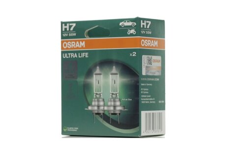 Лампа фарна H7 12V 55W PX26d ULTRA LIFE (компл.) (вір-во) OSRAM 64210ULT-2HB