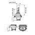 Лампа розжарювання H9 12V 65W PGJ19-5 STANDARD (blister 1шт) PHILIPS 12361B1 (фото 3)