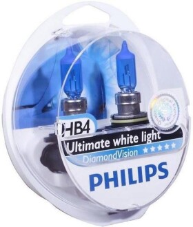 Автолампа галогенова 51W HB4 12V 51W 5000K P22D / DIAMONDVISION - ЯРКИЙ БЕЛЫЙ СВЕТ С ГОЛУБЫМ ОТТЕНКО -ua PHILIPS 9006DVS2