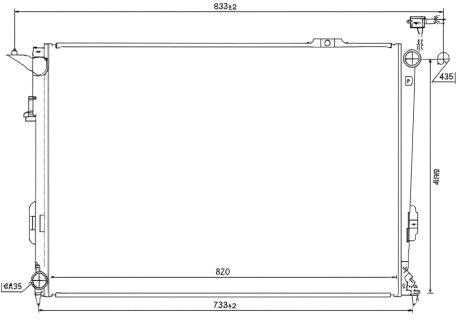 Радиатор охлаждения РАДИАТОР HYUNDAI SANTA FE 10- (MT) PROFIT 1740-0154
