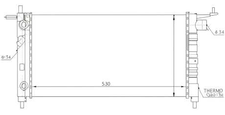 Радиатор охлаждения РАДИАТОР OPEL CORSA 93-00. TIGRA 94-00 (AT. -AC) PROFIT 1740-0383