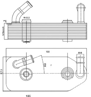 Радіатор масляний РАДИАТОР МАСЛЯНЫЙ VW/AUDI/SKODA/SEAT 96- (AT) -ua PROFIT 1745-0050