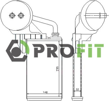 Радіатор пічки ОТОПИТЕЛЬ RENAULT MASTER 00-. OPEL MOVANO 00- -ua PROFIT 1760-0381