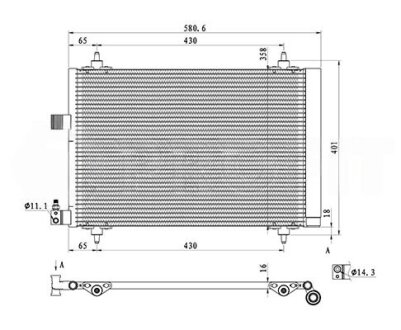 Конденсер кондиціонера PROFIT 1770-0081