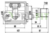 ШРКШ со смазкой в комплекте ШАРНИРНЫЙ КОМПЛЕКТ TOYOTA CAMRY ACV40/GSV40 2006-2011 ВНУТРЬ. PROFIT 2810-2089 (фото 1)