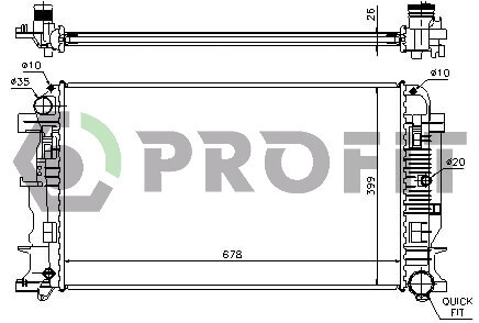Радиатор охлаждения РАДИАТОР MERCEDES SPRINTER 309-524 06- PROFIT 3546A6