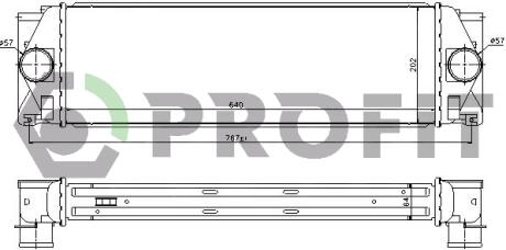 Радіатор наддуву PROFIT 3646T3