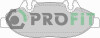 Колодки гальмівні дискові ПЕРЕДН MERCEDES V-CLASS 03-. VITO 03- -ua PROFIT 5000-1493 (фото 1)